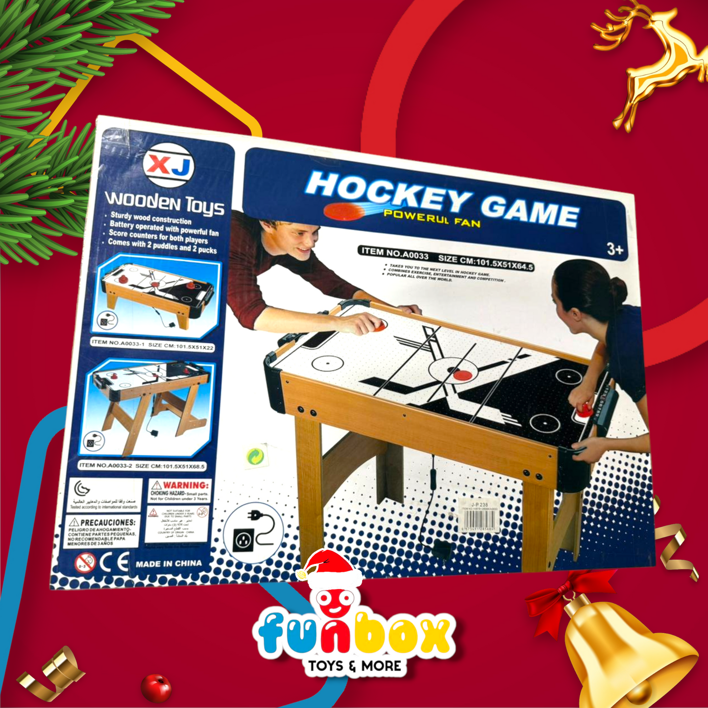 Wooden Air Hockey Game – Power Play for Little Champs!