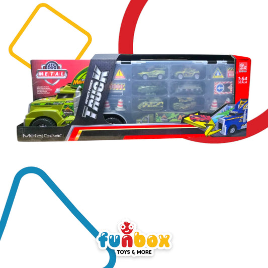 Diecast Infinite Power Truck – 1:64 Scale Collectible Transporter with Mini Cars