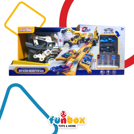 Six Six Zero – Construction Vehicles Engineering Truck with Sound, Light & 2-in-1 Catapult Feature