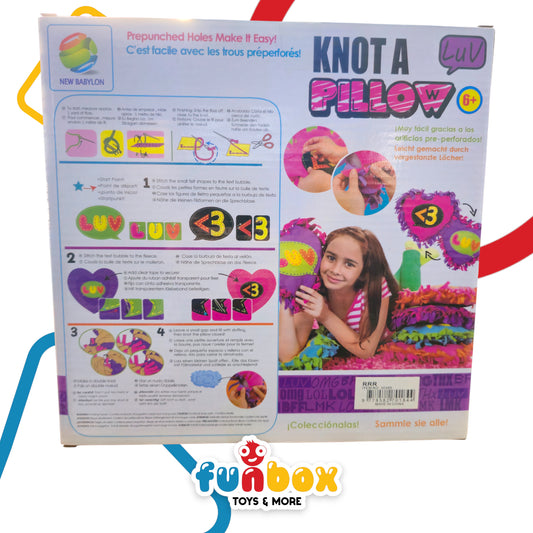 Knot a Pillow – DIY Stitching & Knotting Craft Kit for Kids