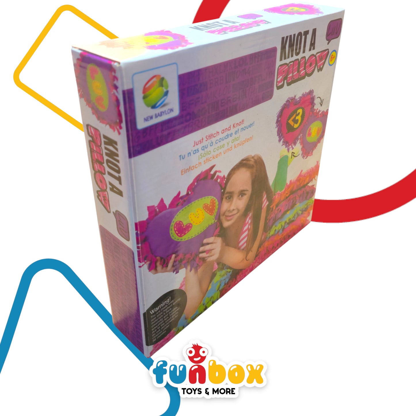 Knot a Pillow – DIY Stitching & Knotting Craft Kit for Kids