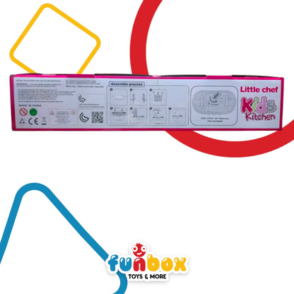 Little Chef Kids Kitchen – 31-Piece Real Action Cooking Set with Light & Sound