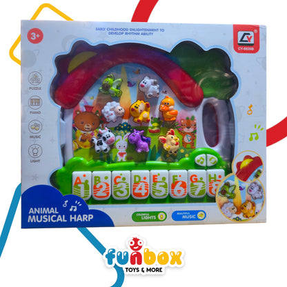 Animal Musical Harp – Colorful Lights & Puzzle Piano for Kids