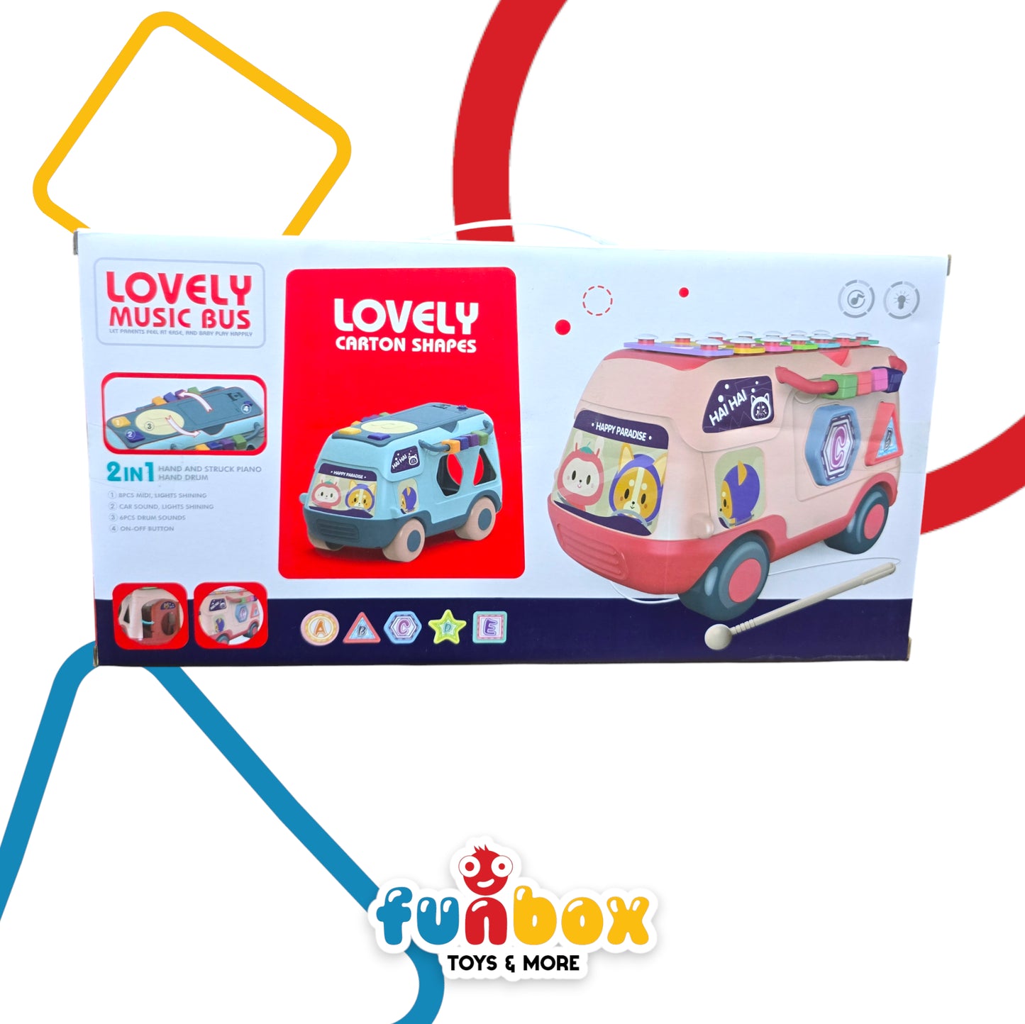 Lovely Music Bus – 2-in-1 Musical & Educational Toy for Toddlers