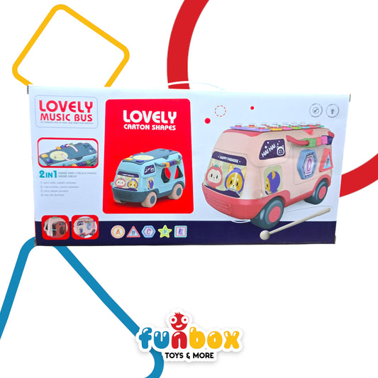 Lovely Music Bus – 2-in-1 Musical & Educational Toy for Toddlers
