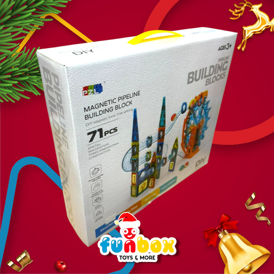 Magnetic Pipeline Builder – 71-Piece STEM Adventure!