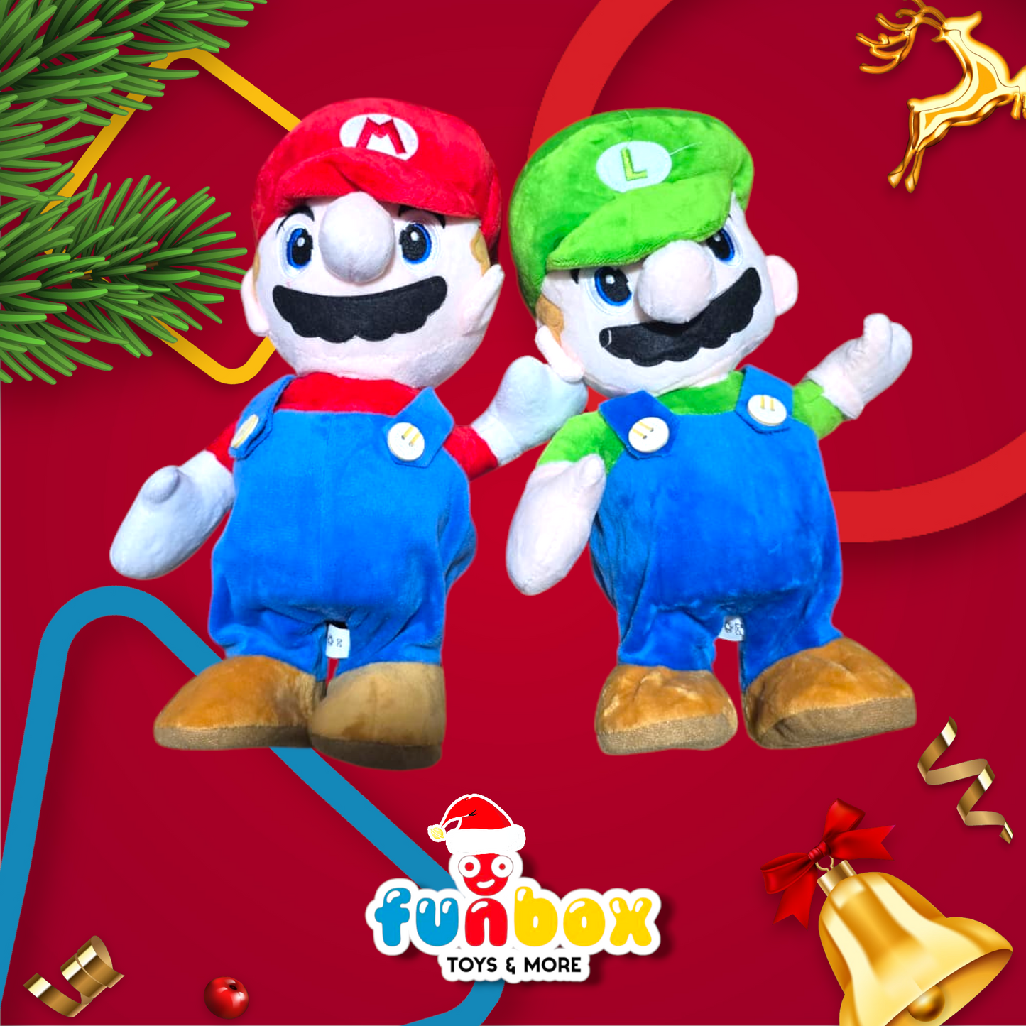 Mario or Luigi Plush – Sound &amp; Motion Hero Fun!