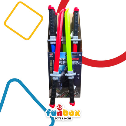 Ninja Weapon Gear – LED Sound Combat Set with 2-in-1 Mode