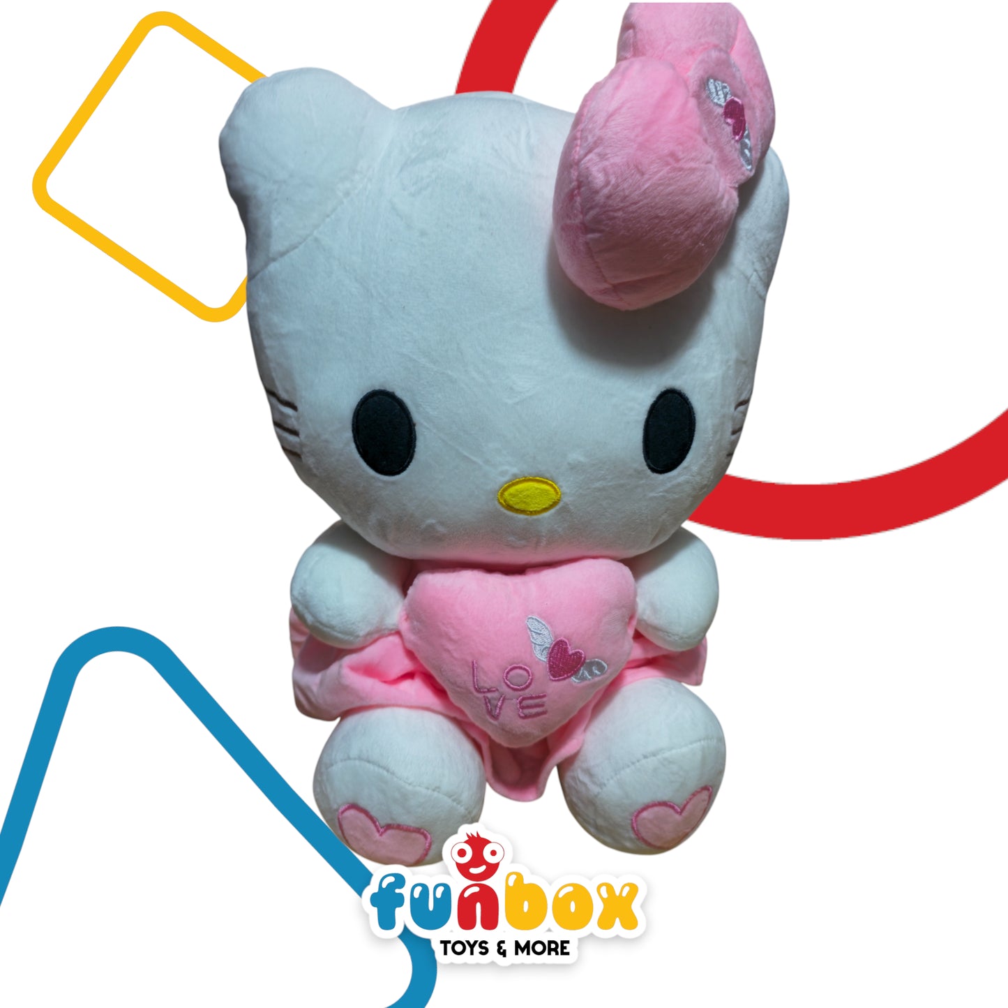 Hello Kitty Plush Toy – Soft Plush with Heart-Shaped Pillow for Kids
