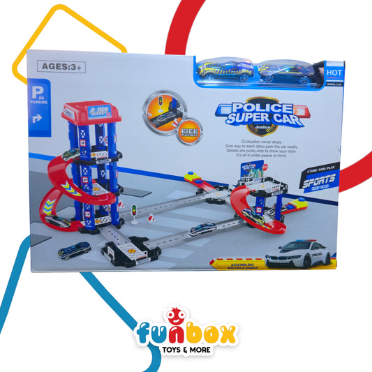 Police Center & Super Car Set – Spin Way & Motorcade Action for Kids