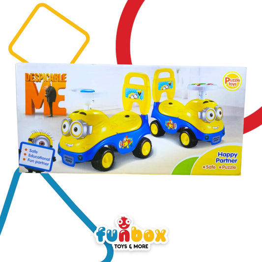 Despicable Me Puzzle Car – Educational Ride-On Toy with Storage