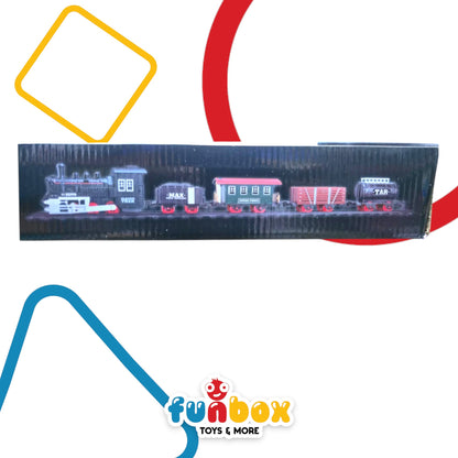 Rail King Train Set – 21-Piece Classic Locomotive with Sound & Light