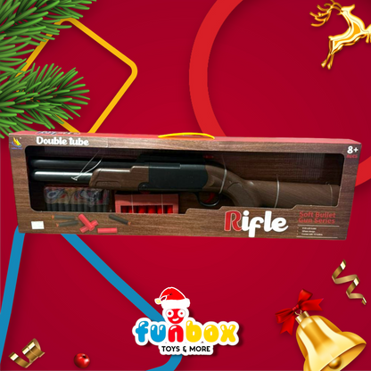 Double-Tube Soft Bullet Rifle – Power Play for Ages 8+!