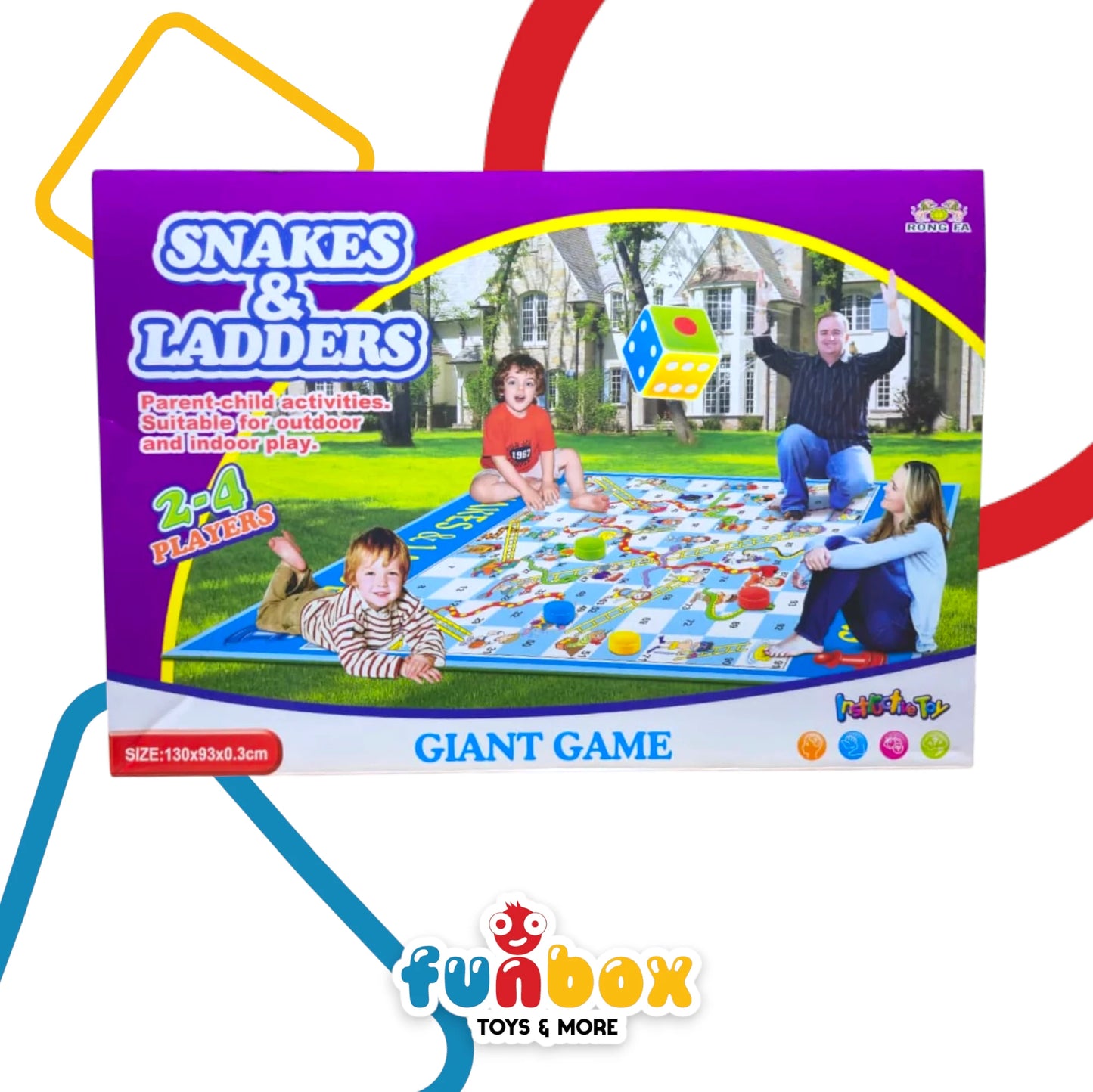 Giant Snakes and Ladders – Oversized Family Game for Indoor & Outdoor Fun