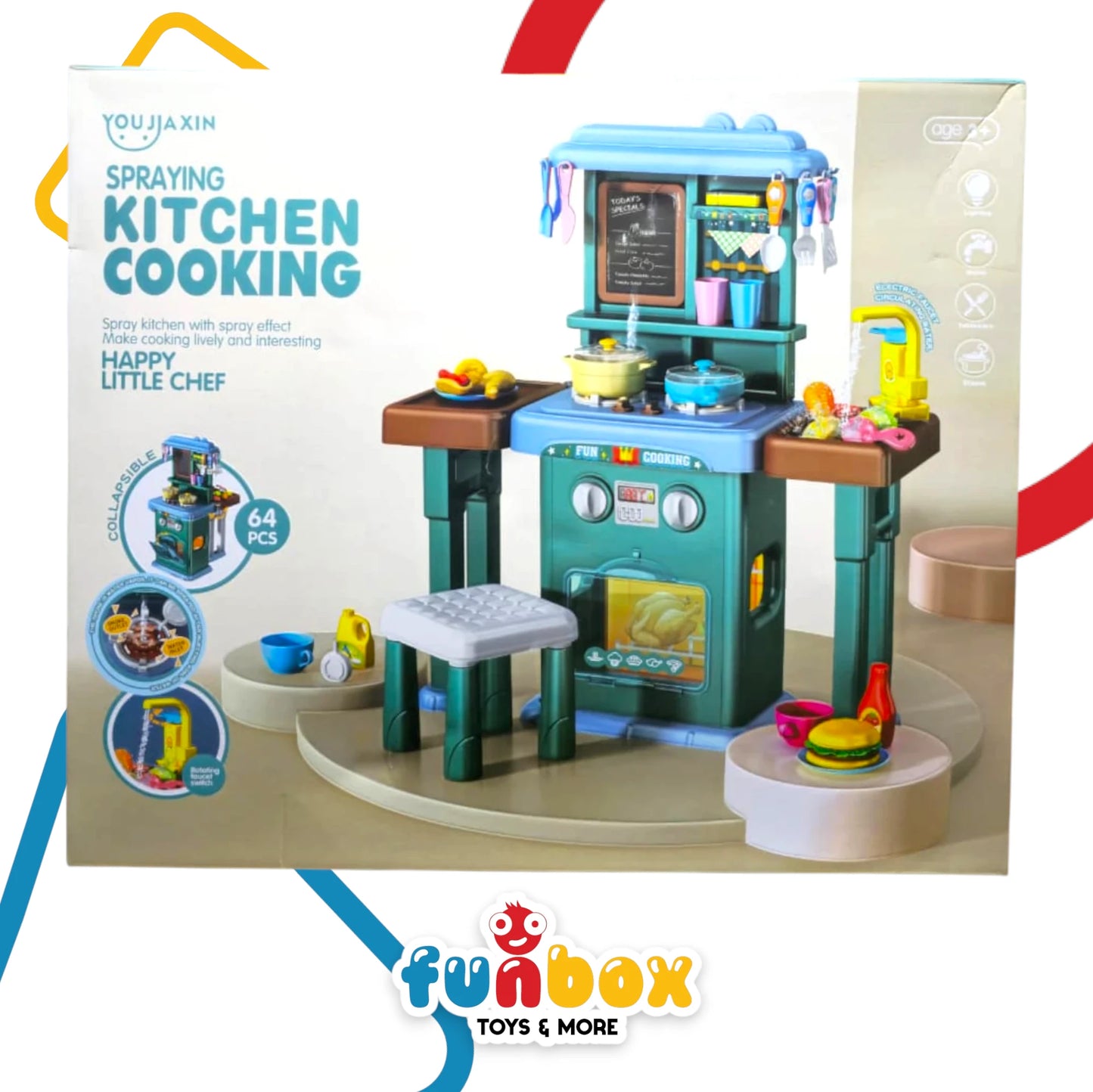 Spraying Kitchen Set – 64-Piece Collapsible Cooking Station