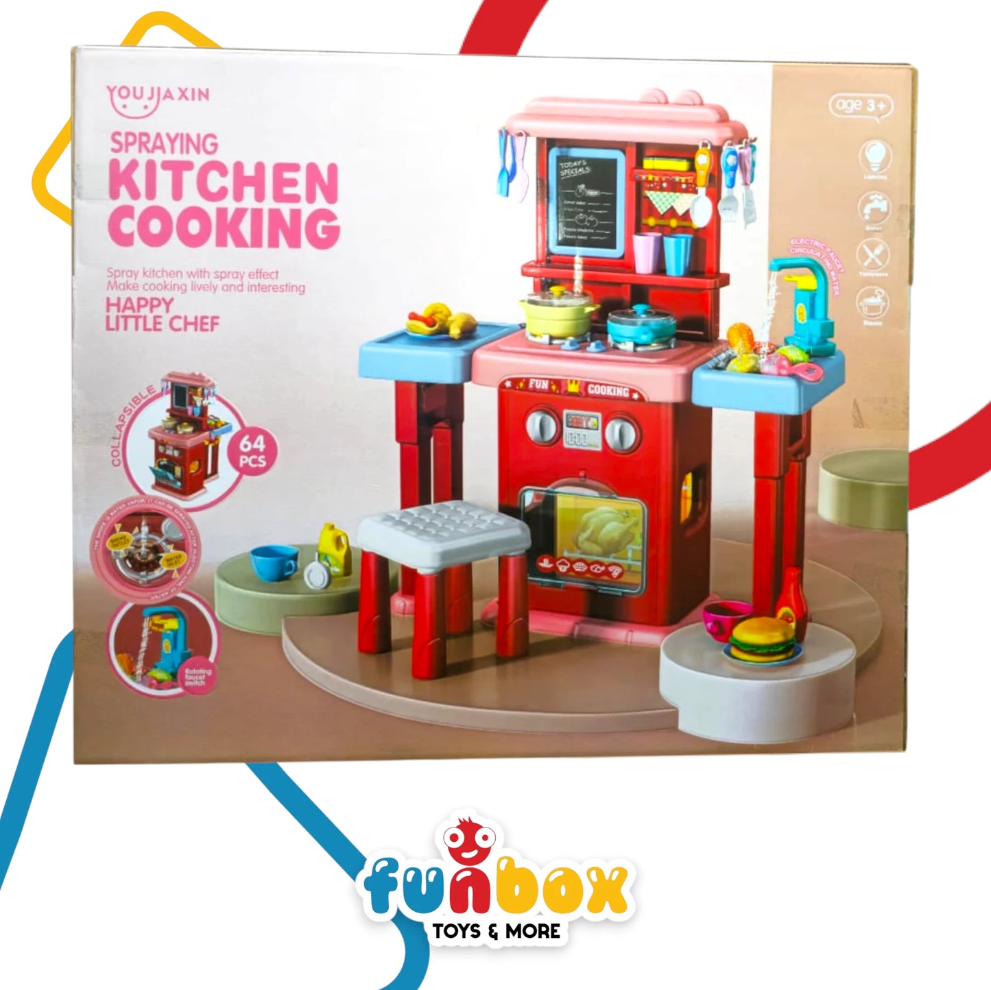 Spraying Kitchen Set – 64-Piece Collapsible Cooking Station