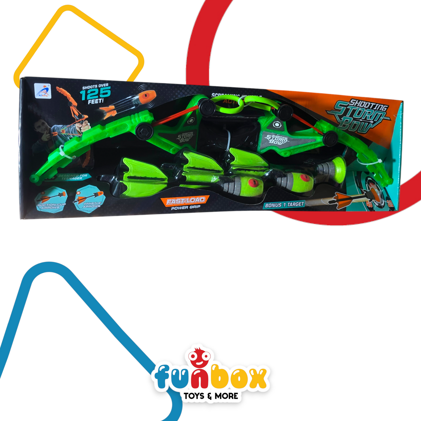 Storm Bow – High-Powered Shooting Toy with Bonus Target