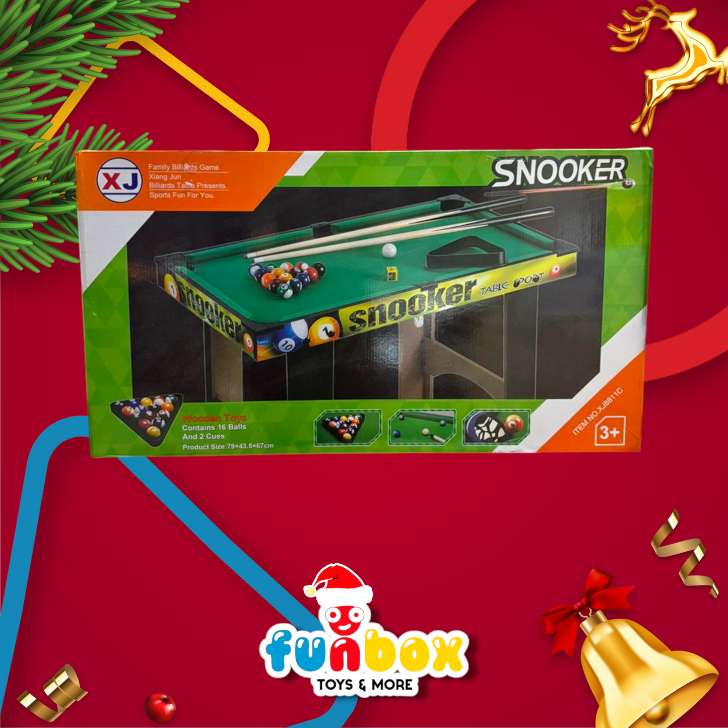 Mini Snooker Table – Family Fun for Ages 3+!