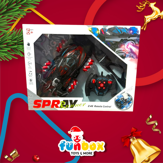 Spray Runner RC Car – 360° Stunt Action with Sound & Light!