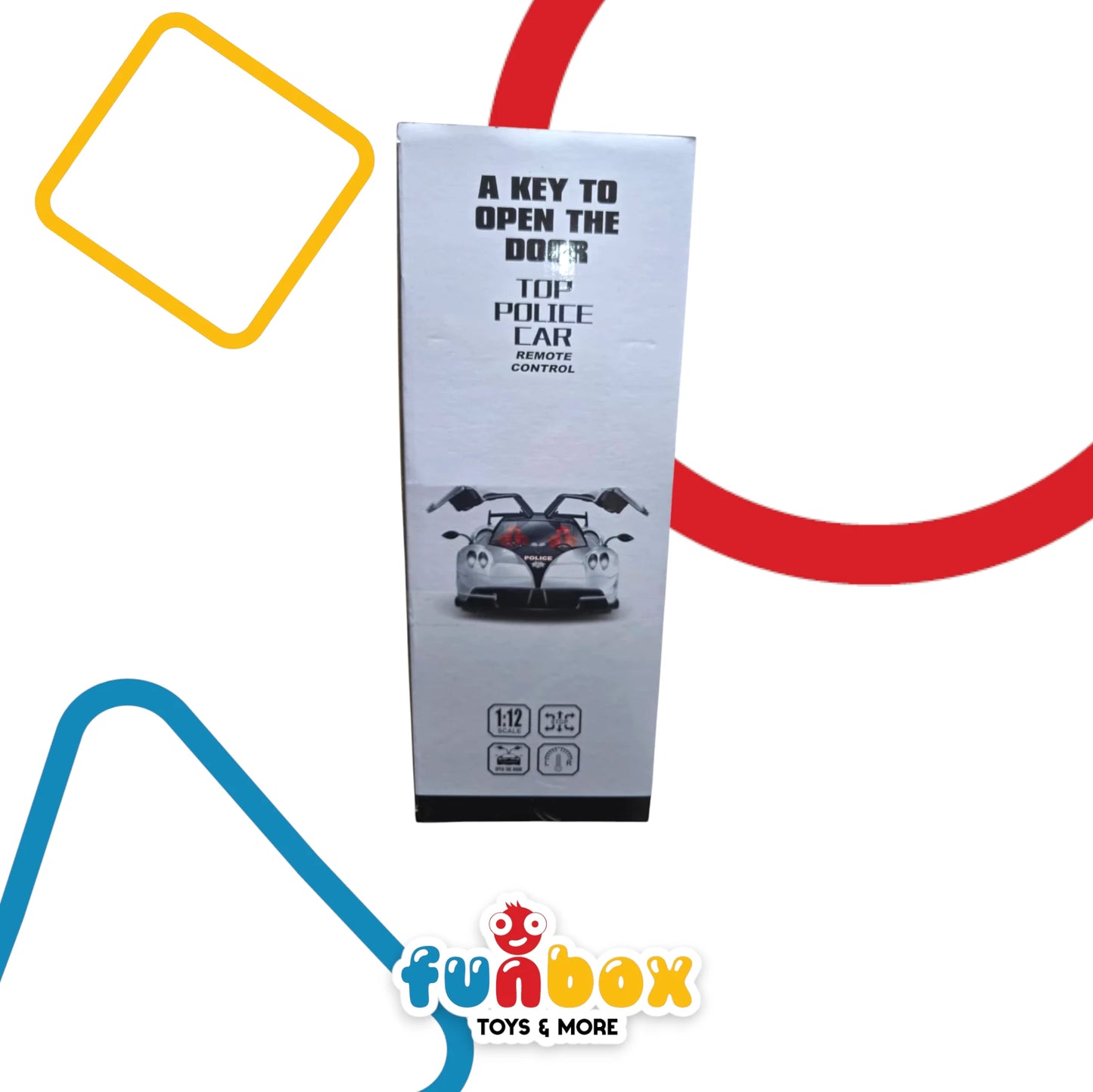 Top Speed Police Car – 1:12 Remote Control Vehicle with Key-Activated Doors