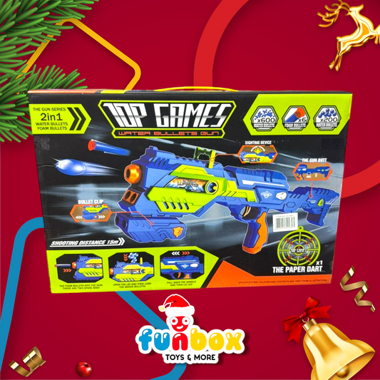 Top Games Blaster Series – Foam & Water Bullet Fun for Ages 8+!