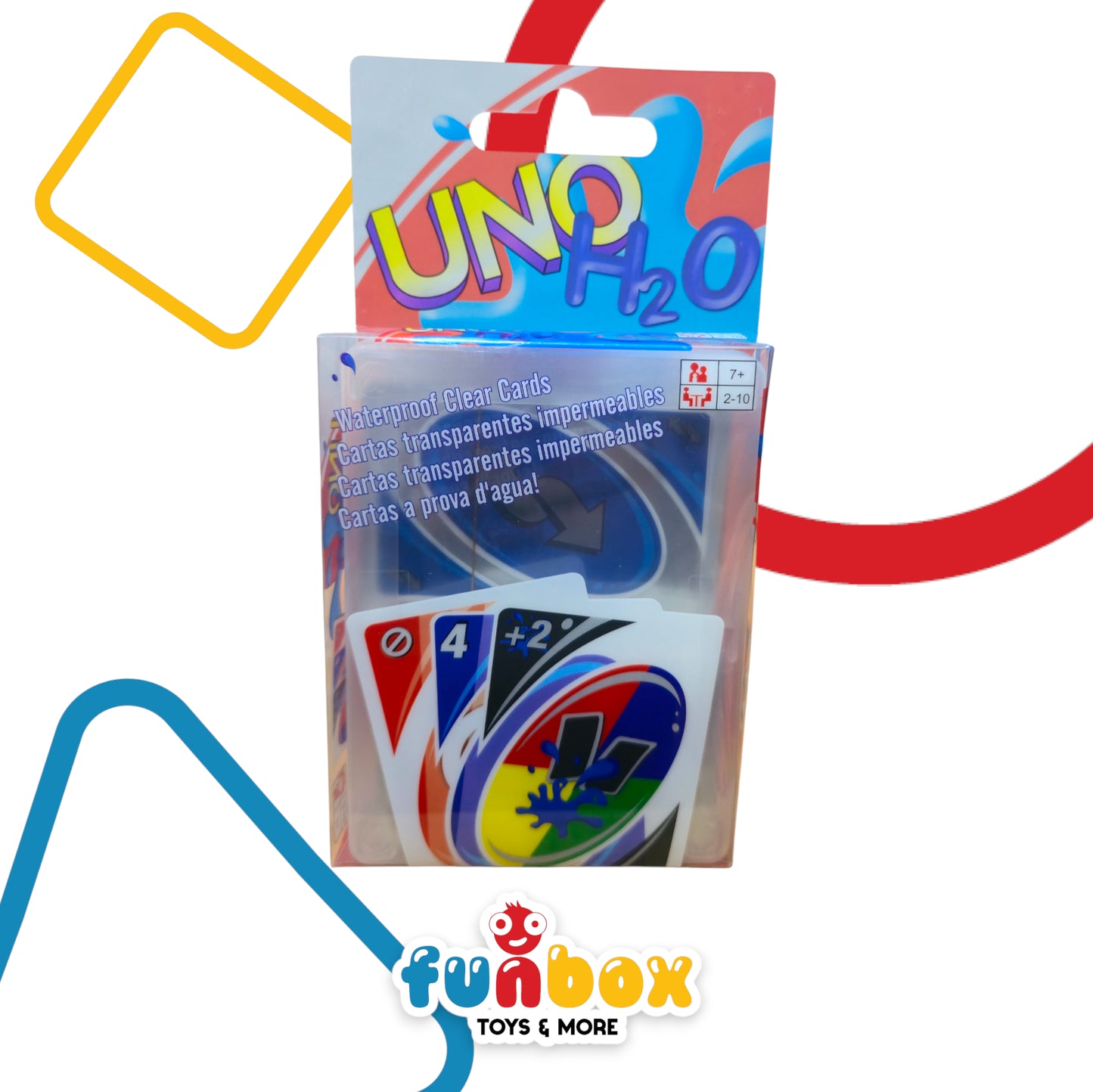 UNO H2O – Waterproof Clear Cards Game for 2–10 Players