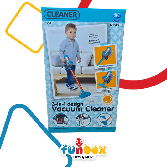 Vacuum Cleaner 3-in-1 Play Set – Electronic Cyclone Action Toy for Kids