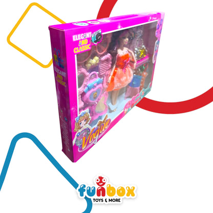 Vogue Barbie Fashion Set – Elegant Dress-Up & Beauty Accessories