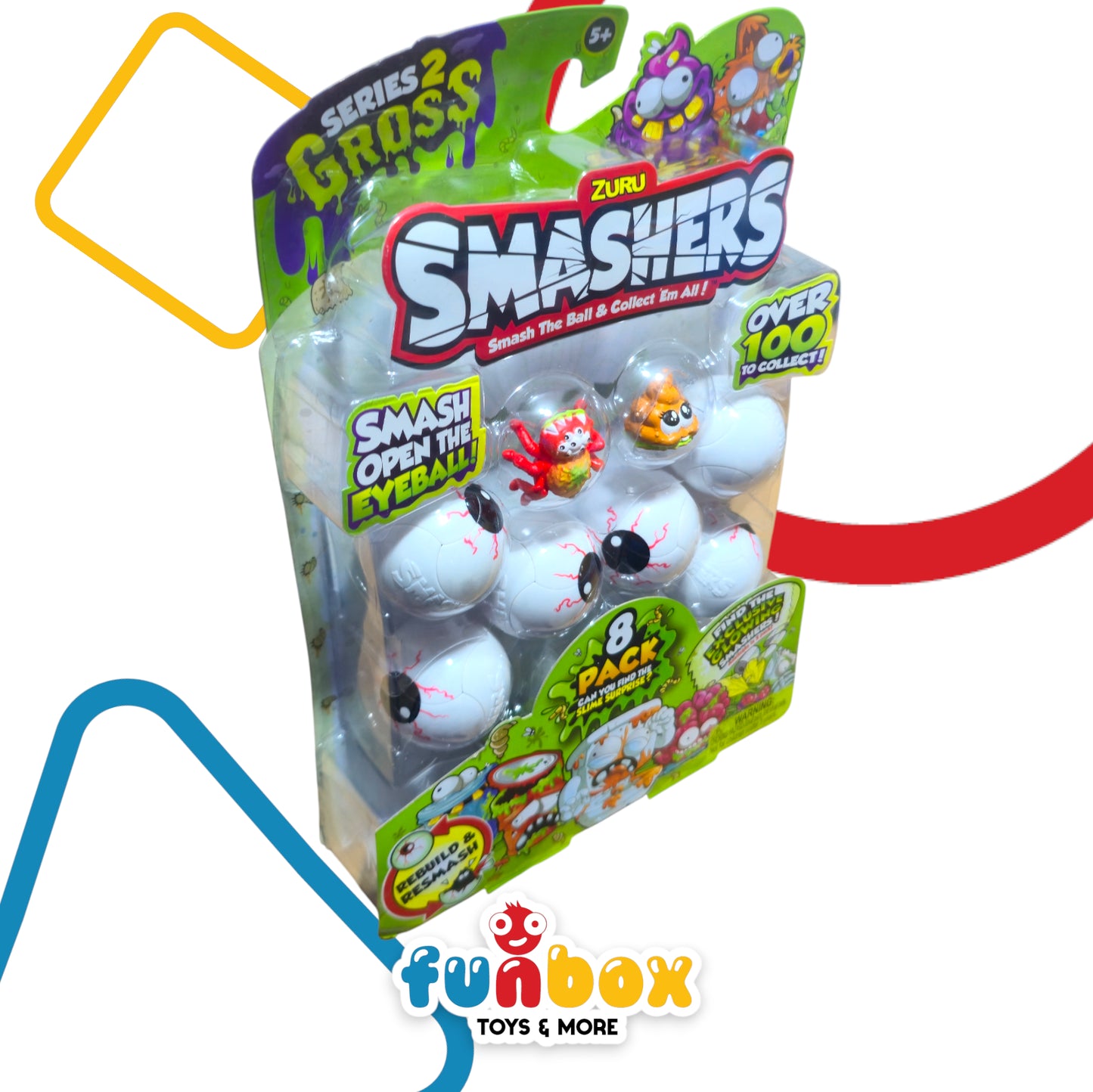 Smashers Eye Balls – 8-Pack Collectible Eyeball Smash Toy for Kids